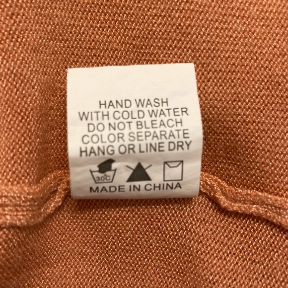 Peach Mid Length Cardigan Sweater Size M - Picture 7 of 10